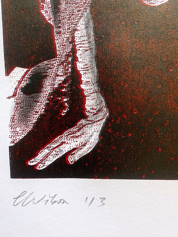 Crawling Woman I (black/red)