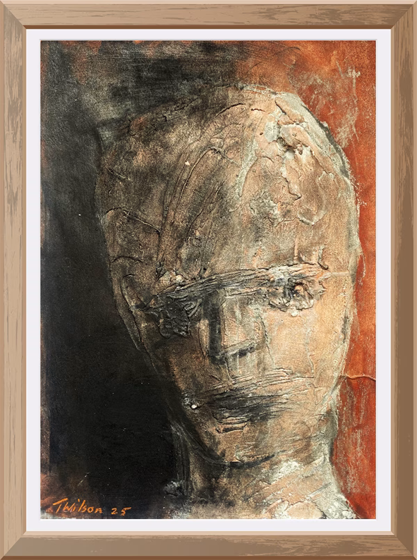 Cracked Head No 7 (with frame)